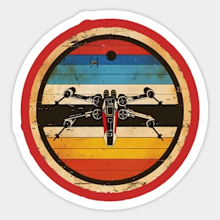 Vintage Spaceship Sticker